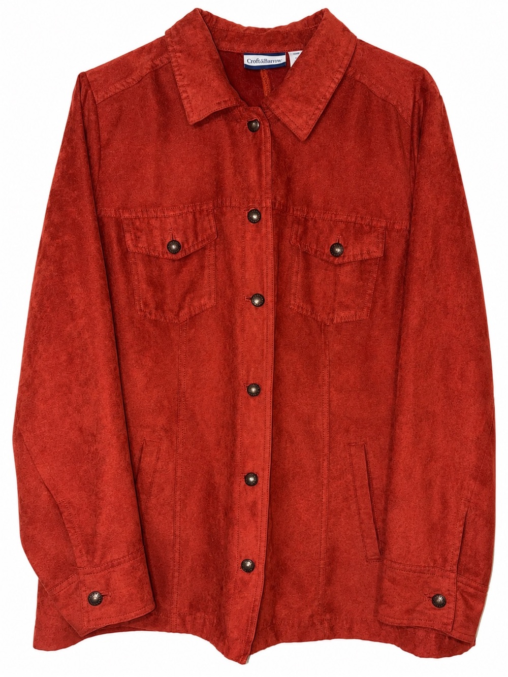 Vintage Croft & Barrow Rust Faux Suede Jacket | Women’s 1X